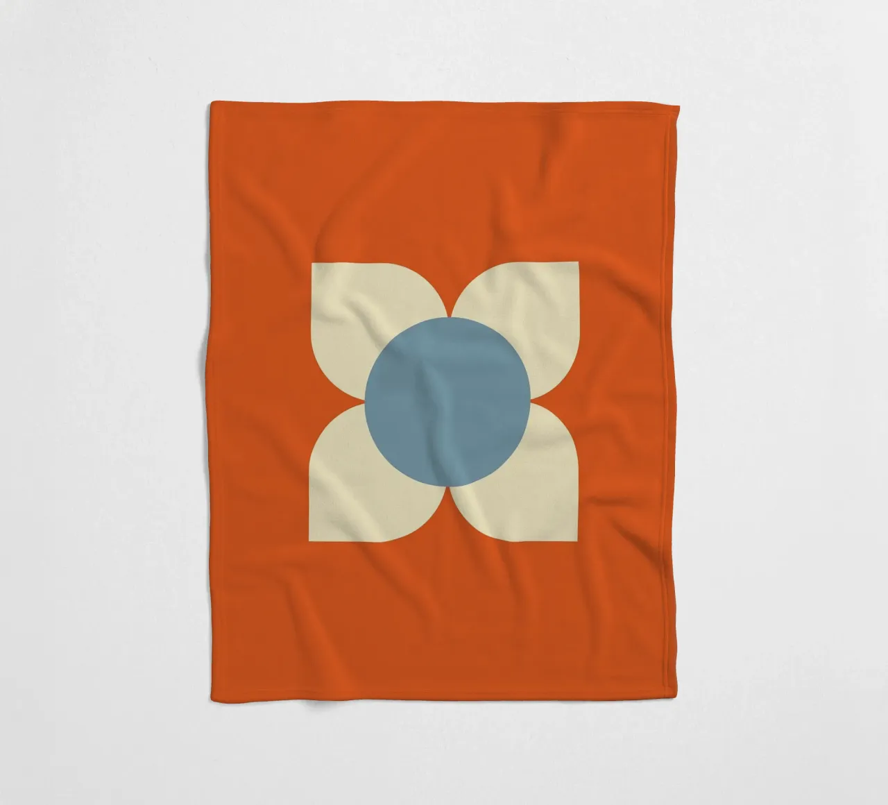 Retro Bloom Radiance - Floreale geometrico moderno di metà secolo coperta in pile da susanacosta