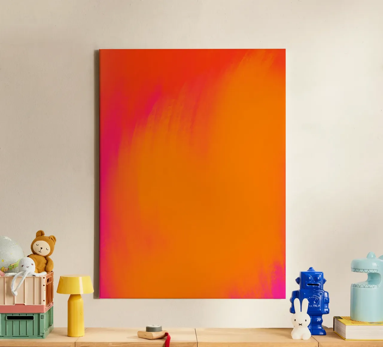 Phoenix Abstracte Kunst canvas met Baklijst van Paigaam Studio