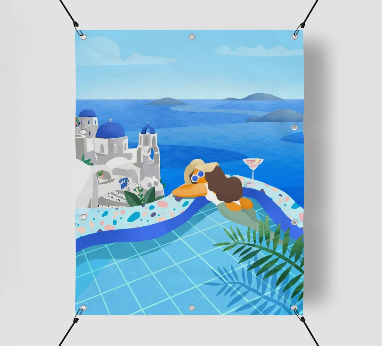 Summer in Greece telo in pvc da PetrArts