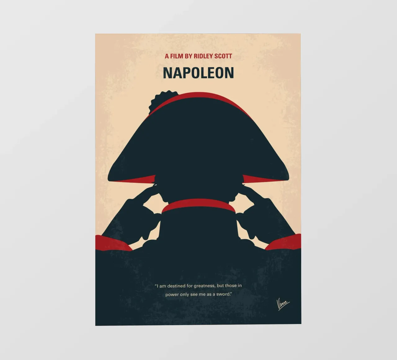 No1472 My Napoleon minimal movie poster pellicola backlit da Chungkong