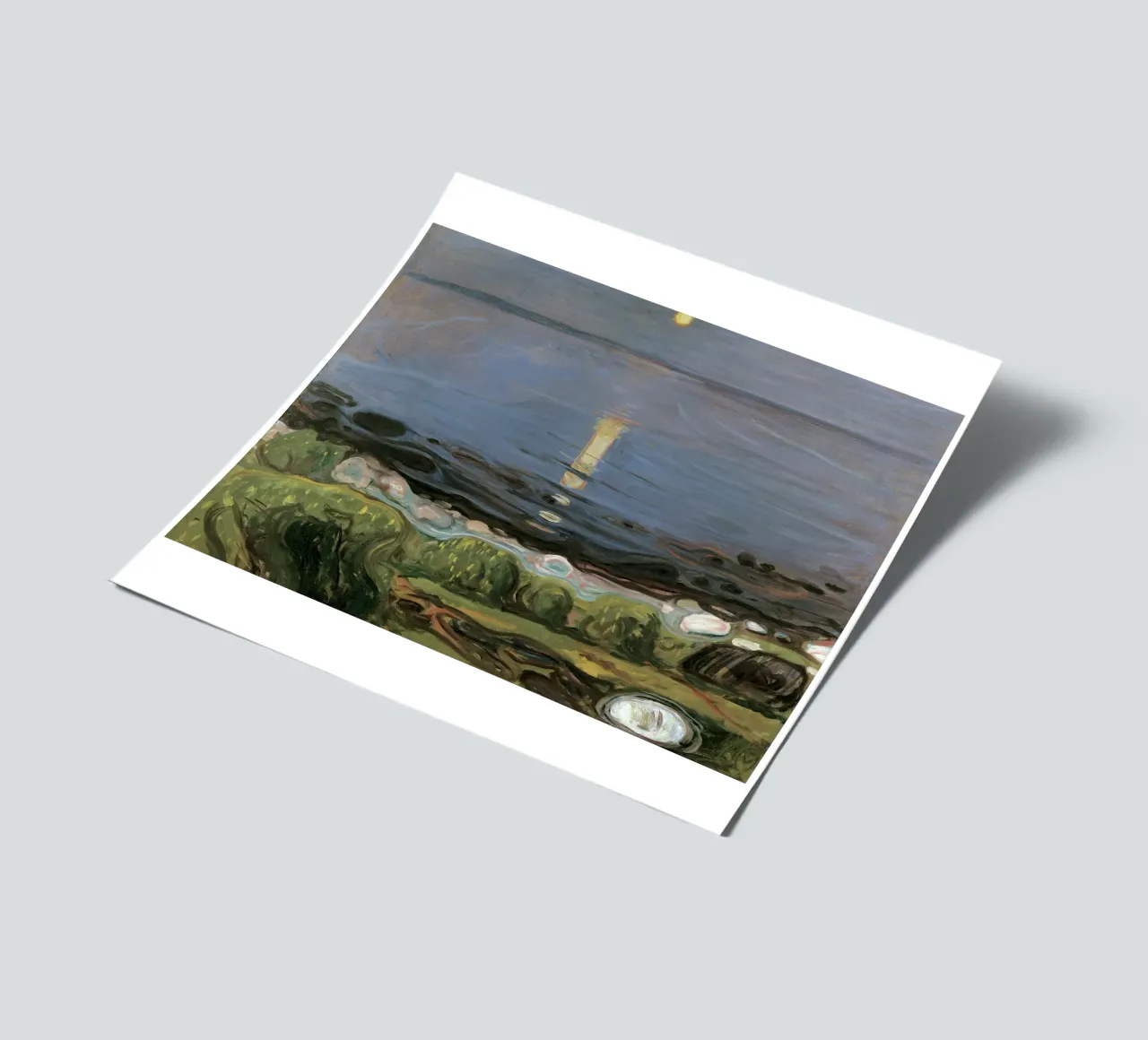 Edvard Munch - Summer night by the beach sticker sheet by Timeless Artworks