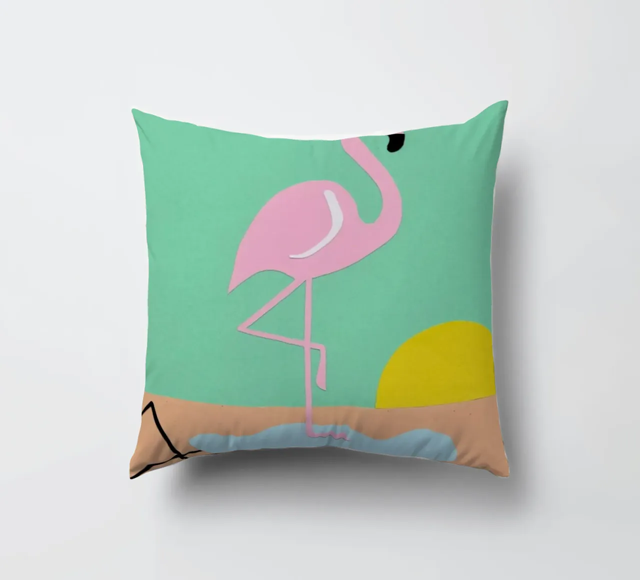 Flamingo Herbert cuscino da Rosi Feist