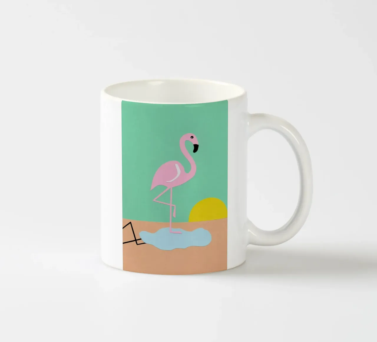 Flamingo Herbert tazza in ceramica da Rosi Feist