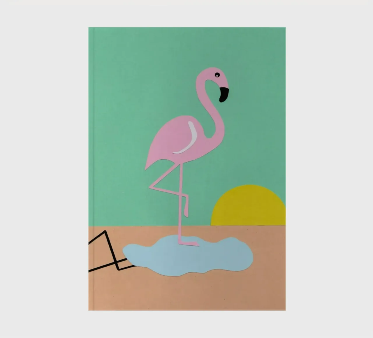 Flamingo Herbert notebook by Rosi Feist