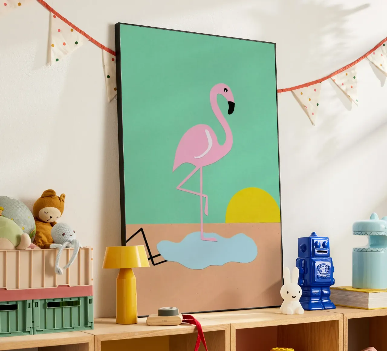 Flamingo Herbert alluminio dibond da Rosi Feist
