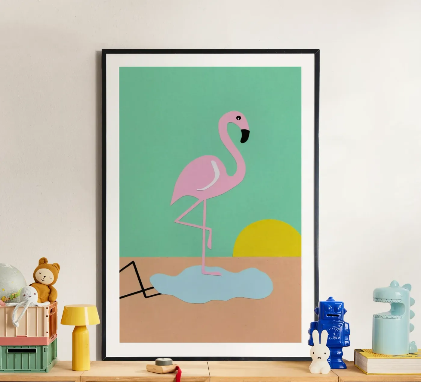 Flamingo Herbert poster by Rosi Feist
