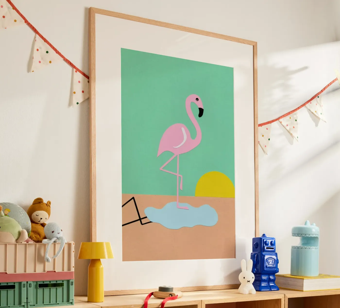 Flamingo Herbert poster by Rosi Feist