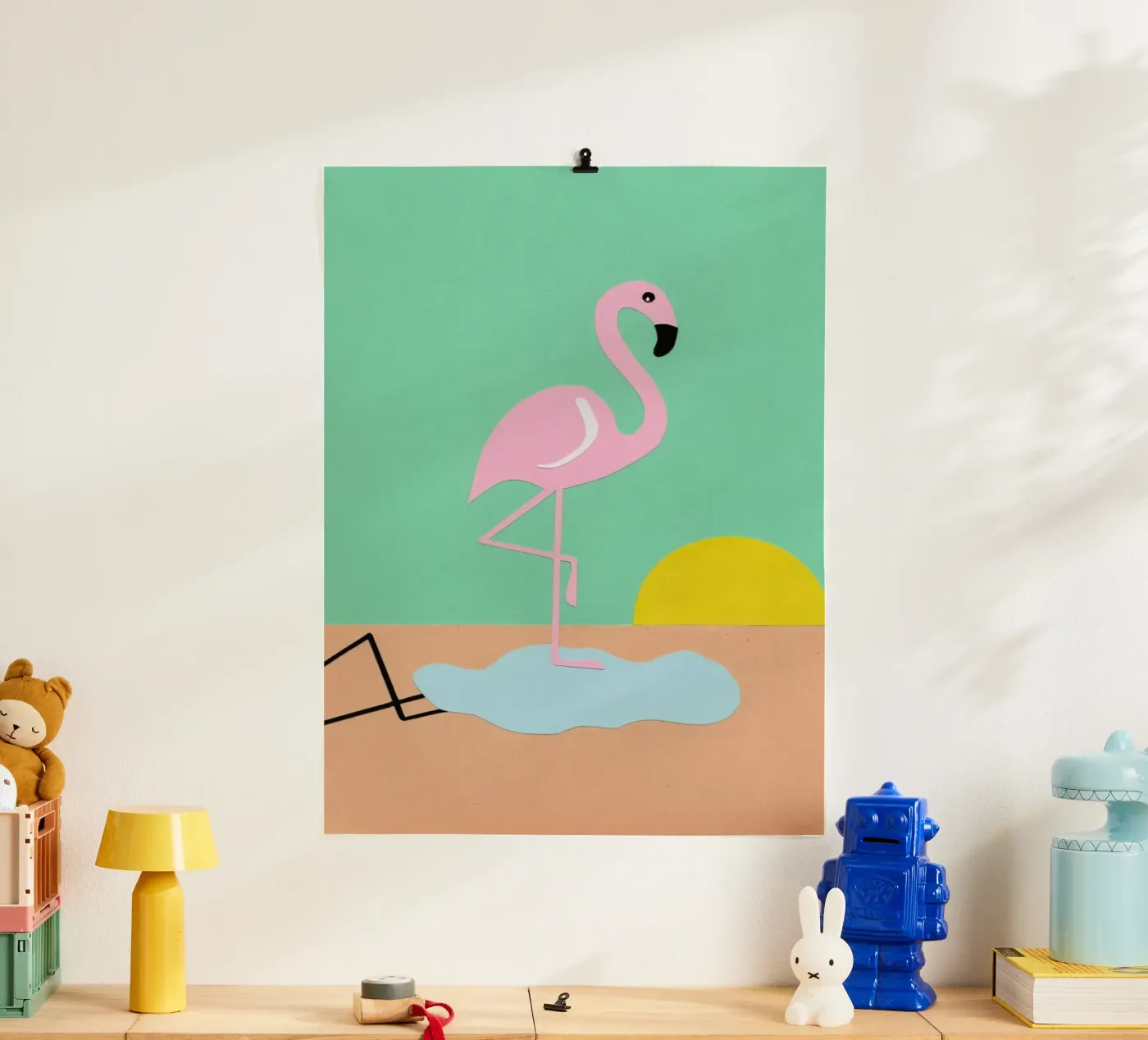 Flamingo Herbert poster by Rosi Feist