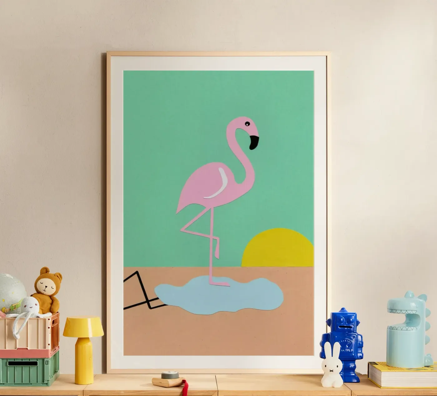 Flamingo Herbert poster by Rosi Feist