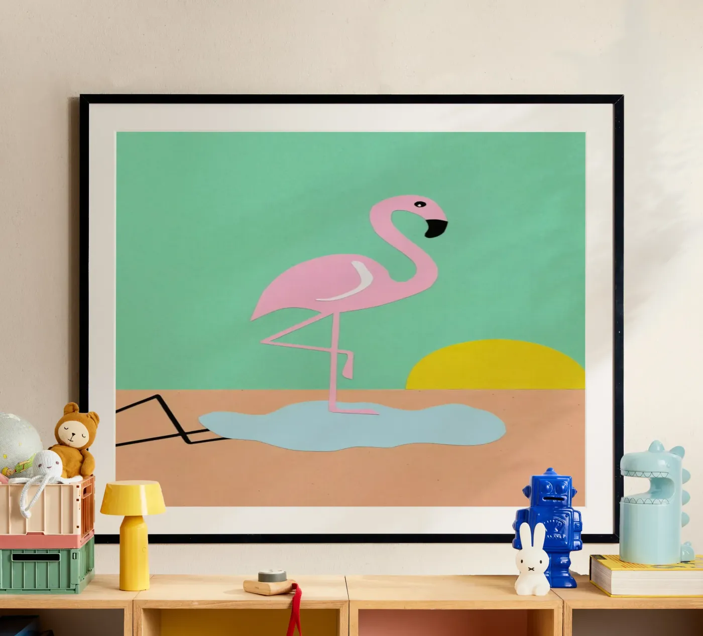 Flamingo Herbert poster by Rosi Feist