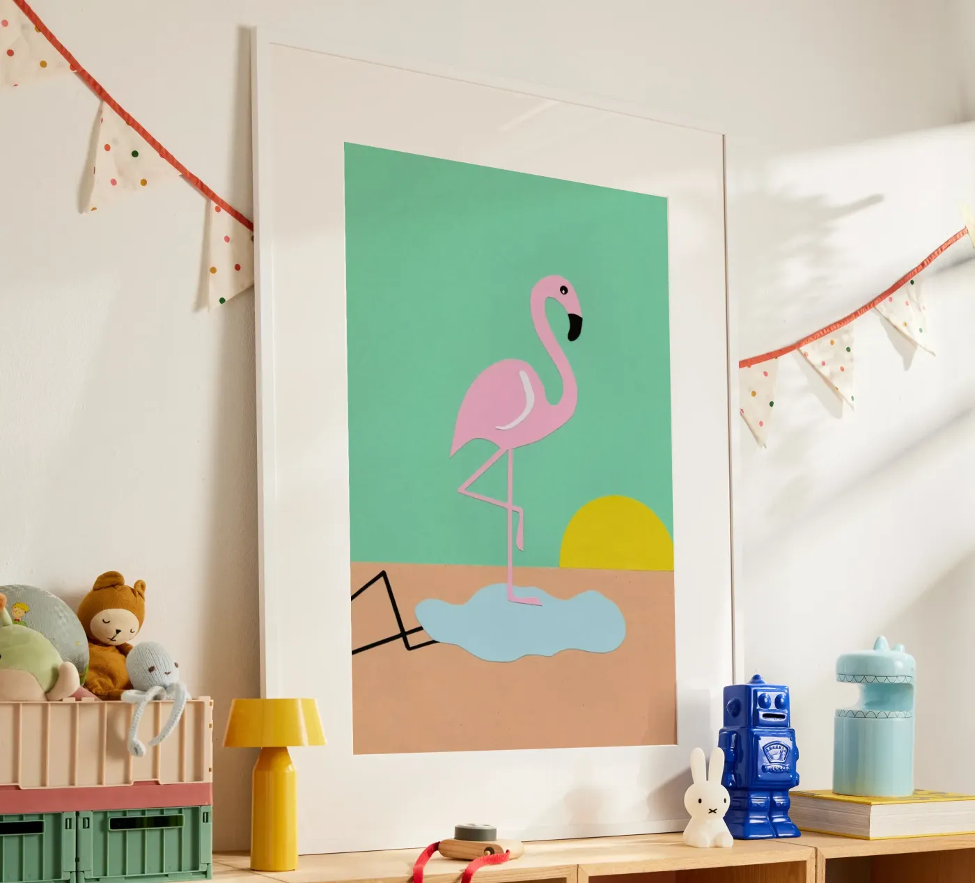 Flamingo Herbert poster by Rosi Feist