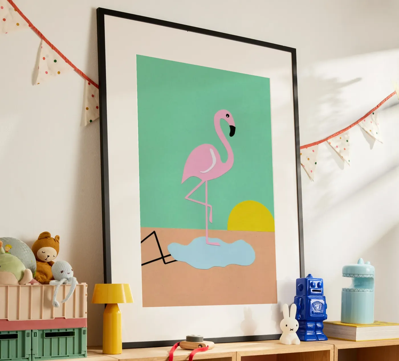 Flamingo Herbert poster by Rosi Feist