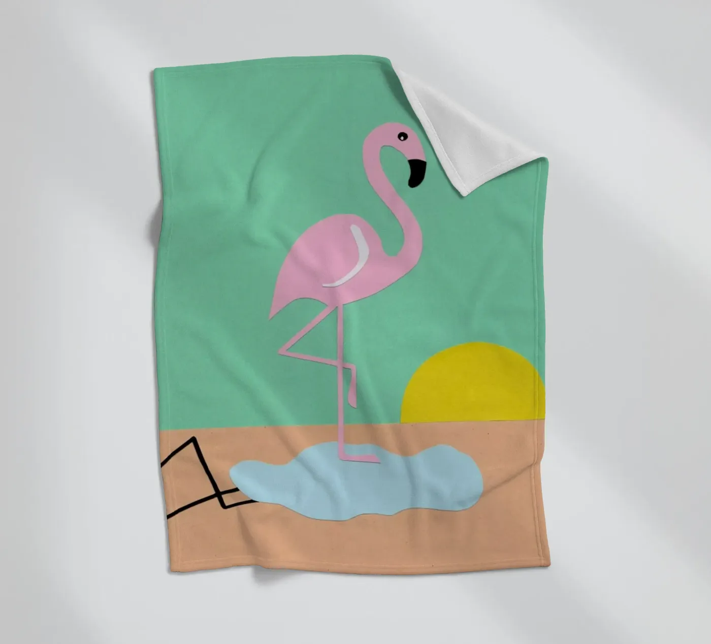 Flamingo Herbert Fleecedecke von Rosi Feist