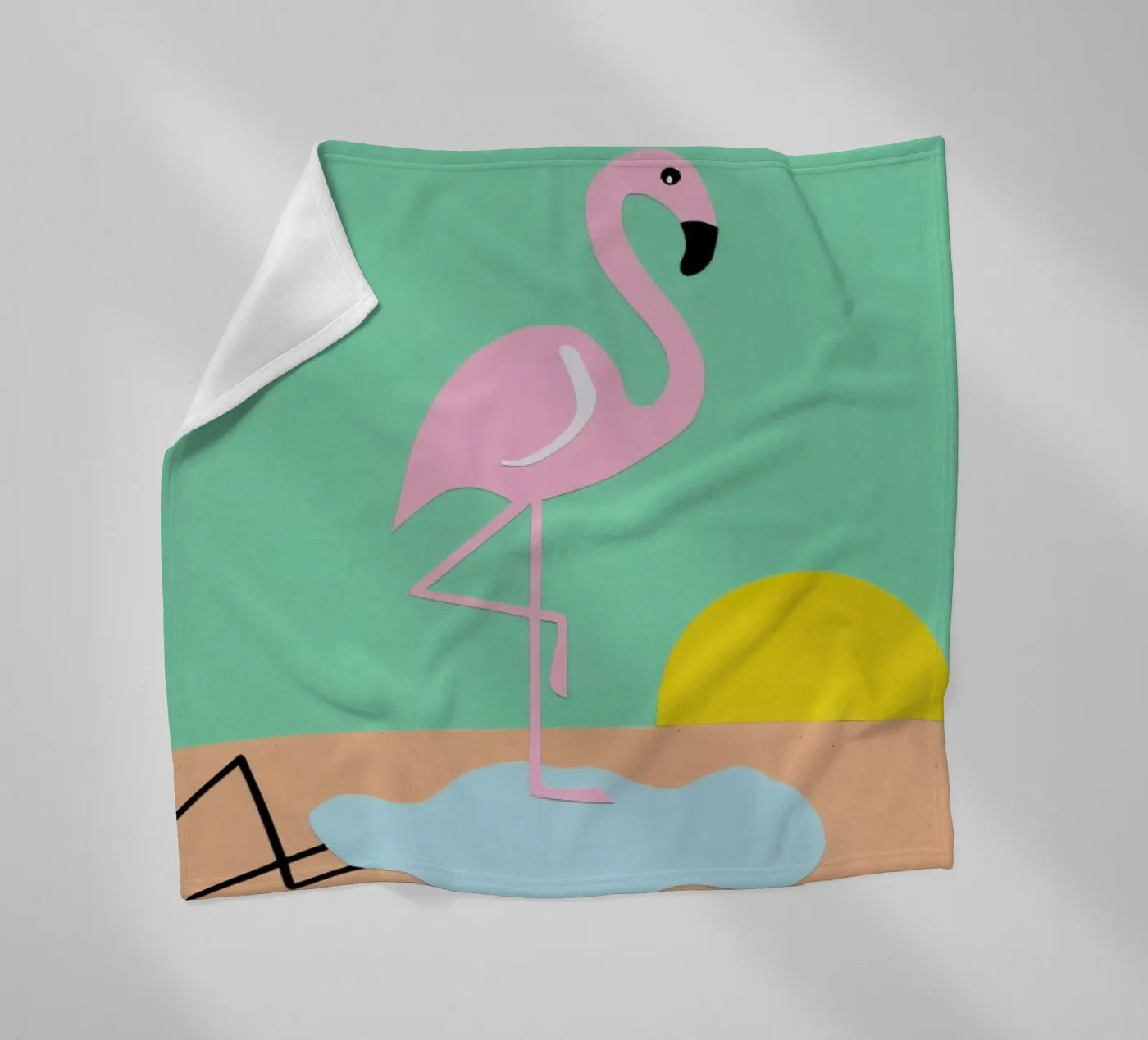 Flamingo Herbert fleecedeken van Rosi Feist