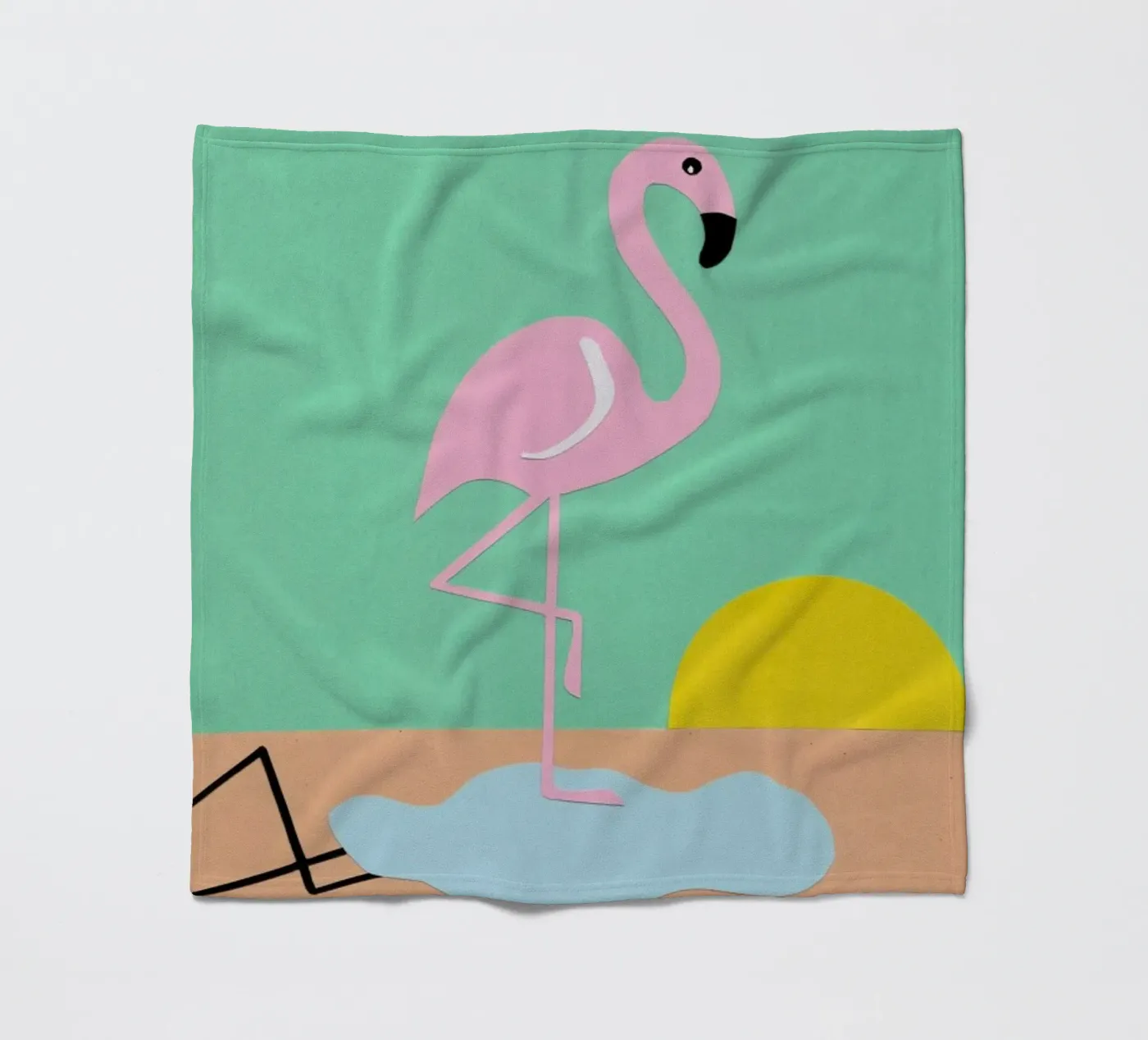 Flamingo Herbert Fleecedecke von Rosi Feist