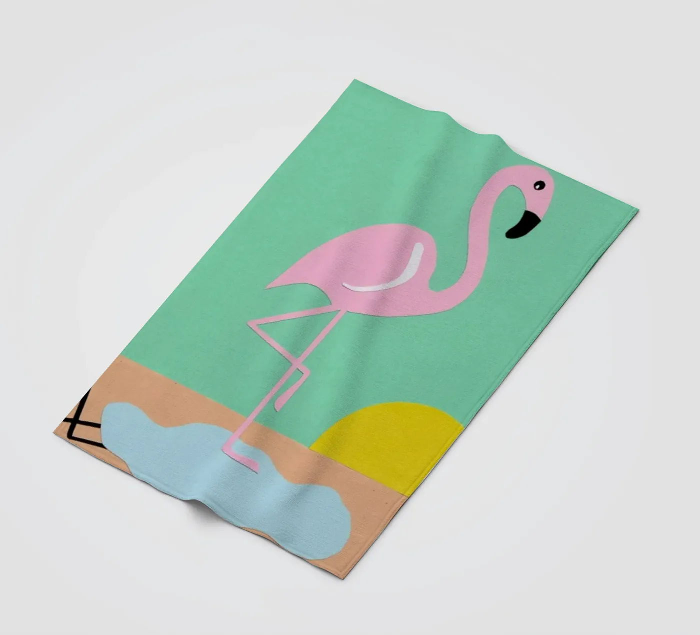 Flamingo Herbert fleecedeken van Rosi Feist