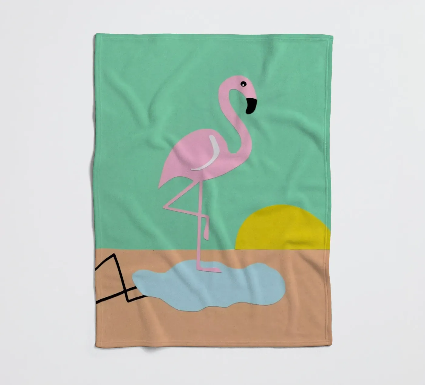 Flamingo Herbert fleecedeken van Rosi Feist