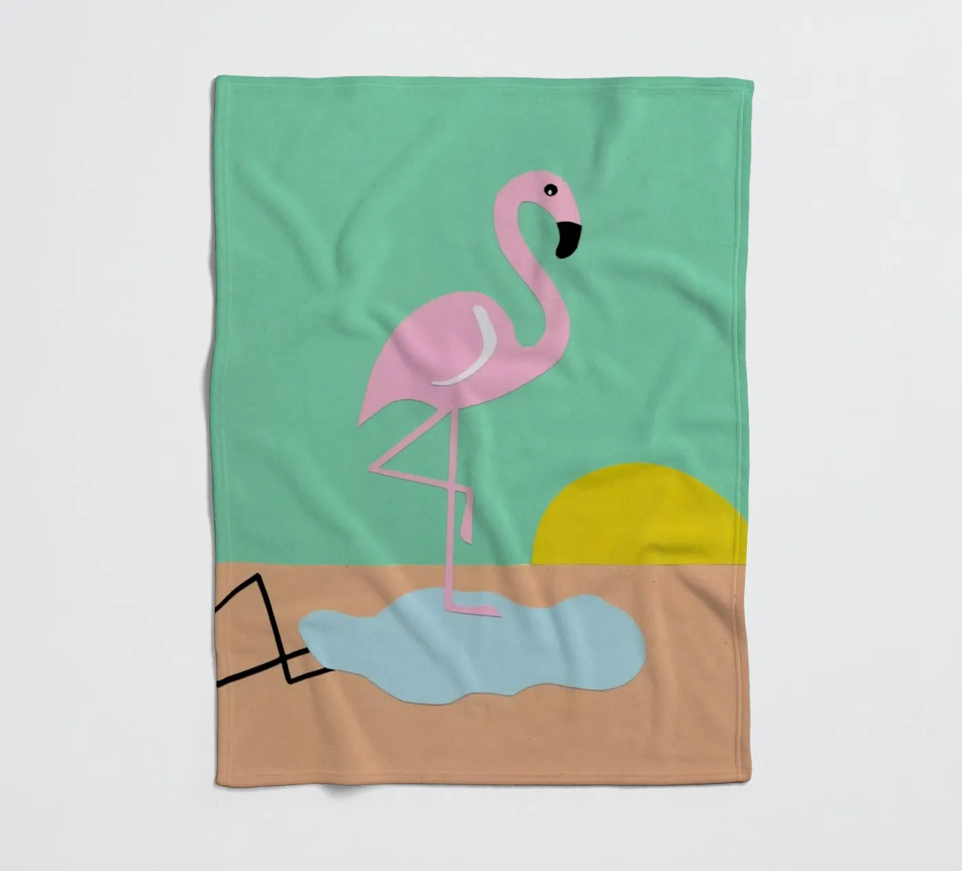 Flamingo Herbert Fleecedecke von Rosi Feist