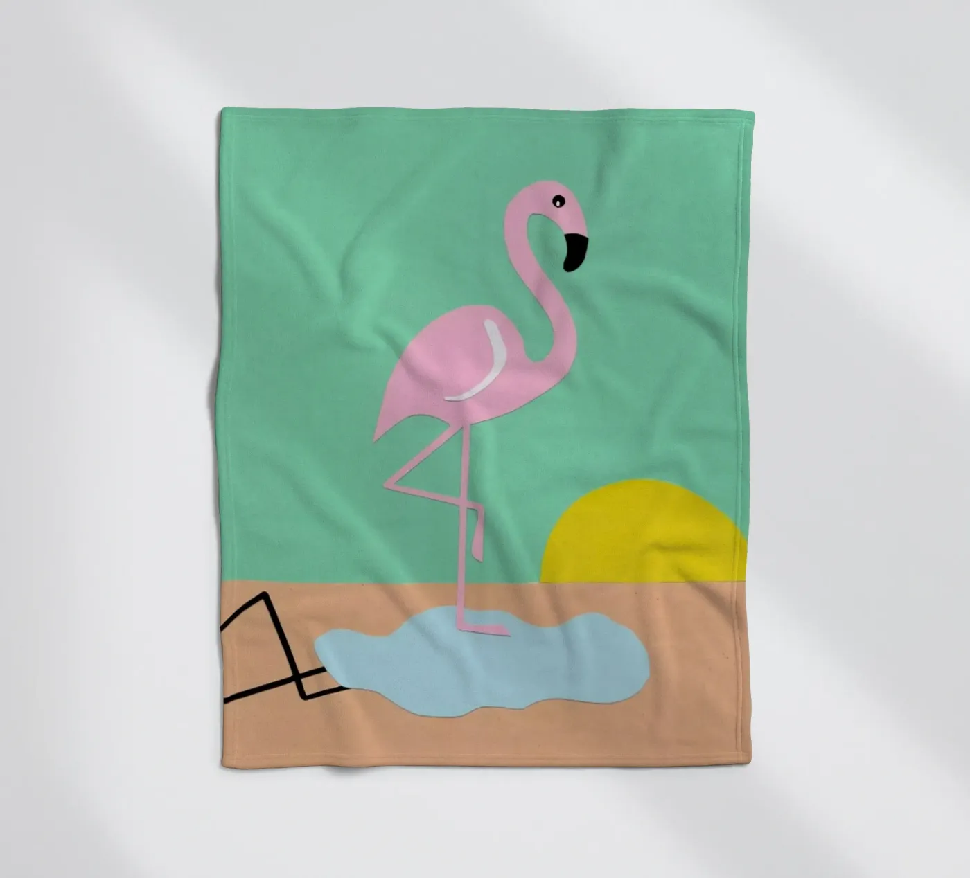 Flamingo Herbert Fleecedecke von Rosi Feist