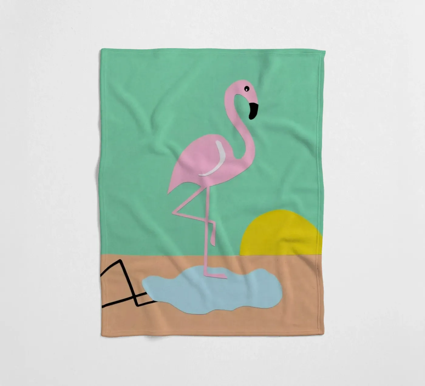 Flamingo Herbert fleecedeken van Rosi Feist