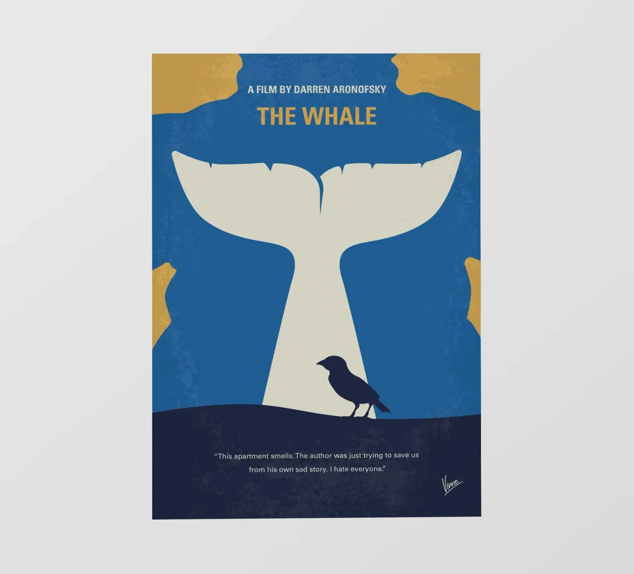 No1476 My The Whale minimal movie poster telo in pvc da Chungkong