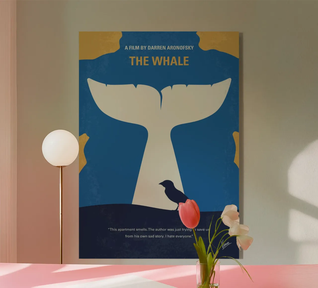 No1476 My The Whale minimal movie poster plexiglass da Chungkong