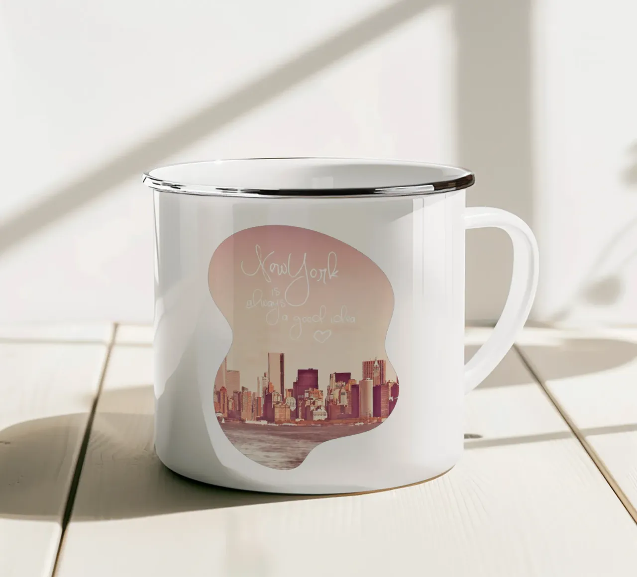 New York Is Always a Good Idea tazza in smalto da Monika Strigel