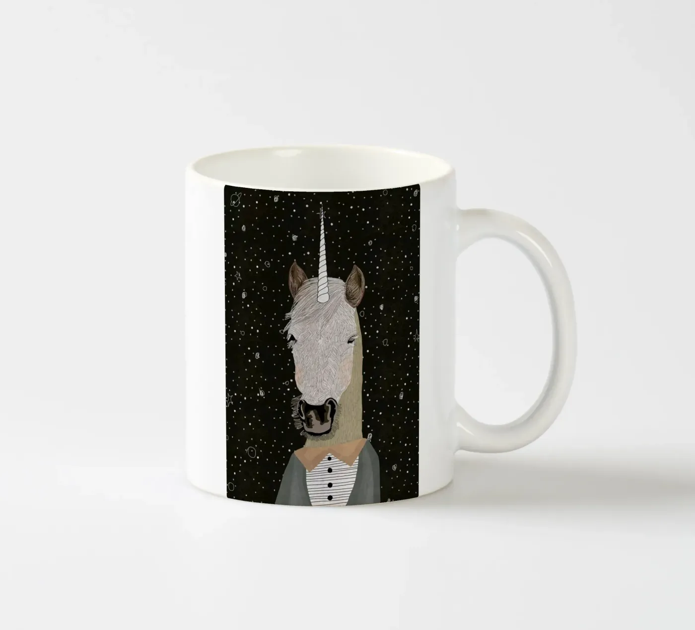 Unicorn ceramic mug by Amalia Restrepo