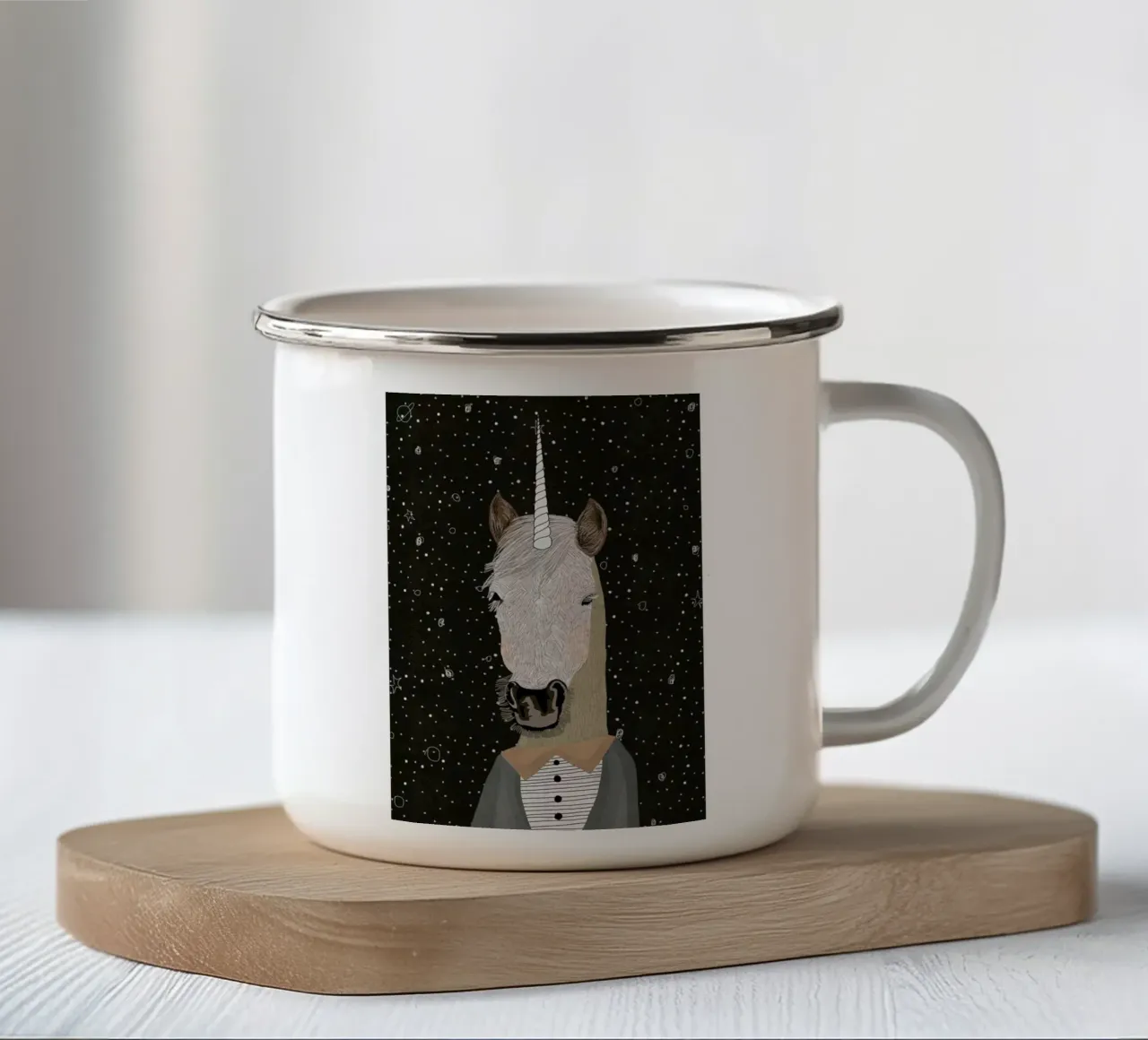 Unicorn emaille mok van Amalia Restrepo