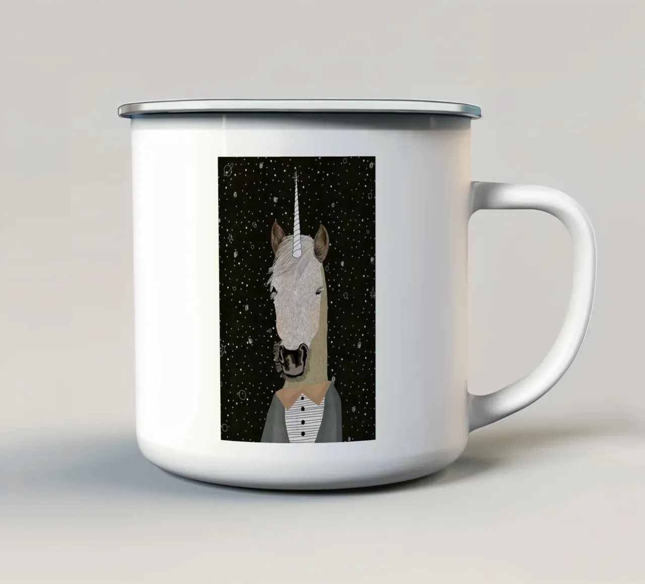 Unicorn taza de esmalte de Amalia Restrepo