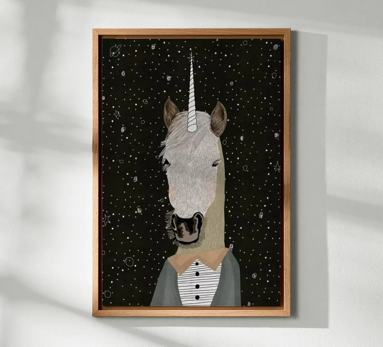 Unicorn tela con Cornice a cassetta da Amalia Restrepo