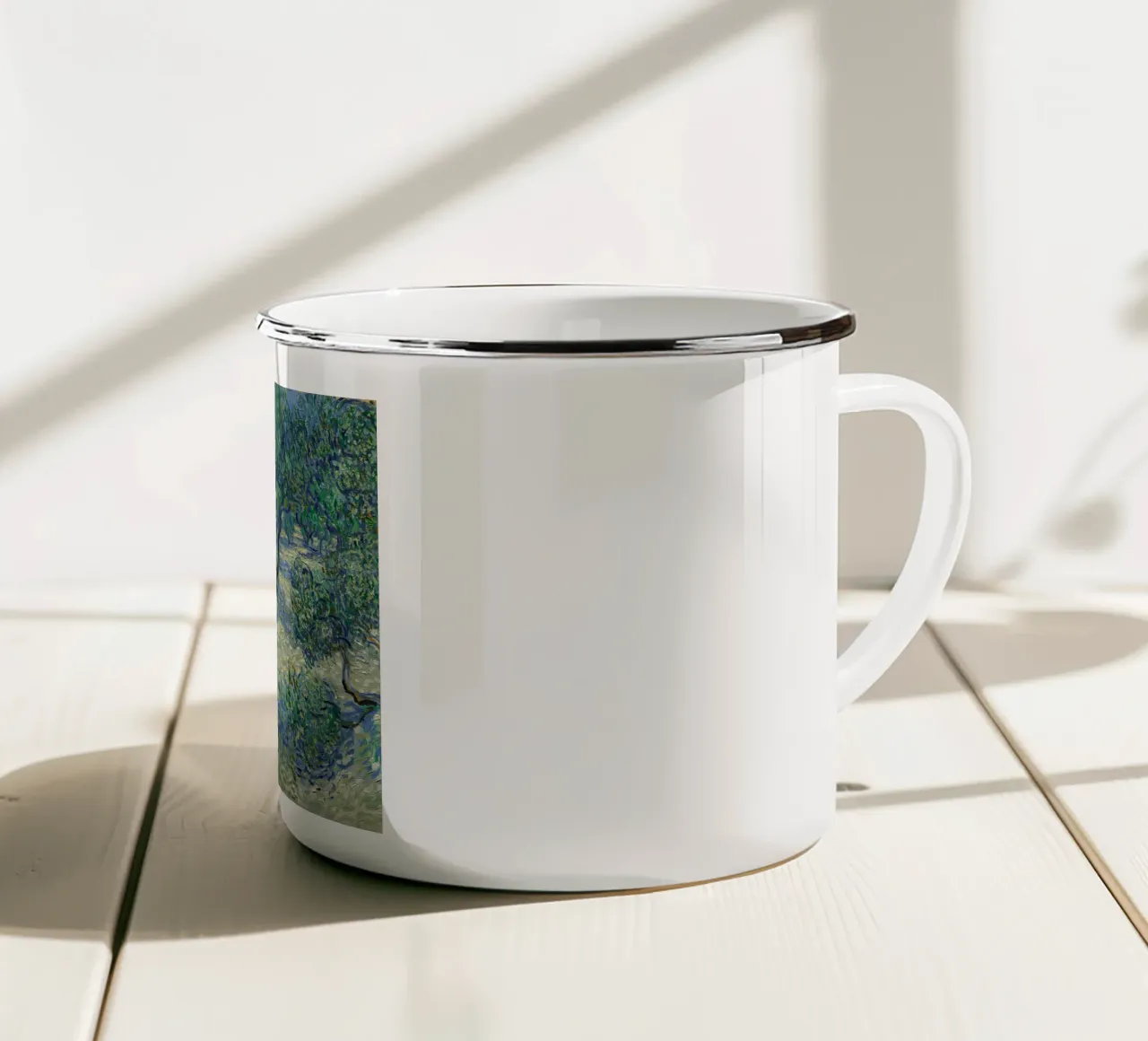 Vincent van Gogh - Frutteto di ulivi tazza in smalto da Timeless Artworks