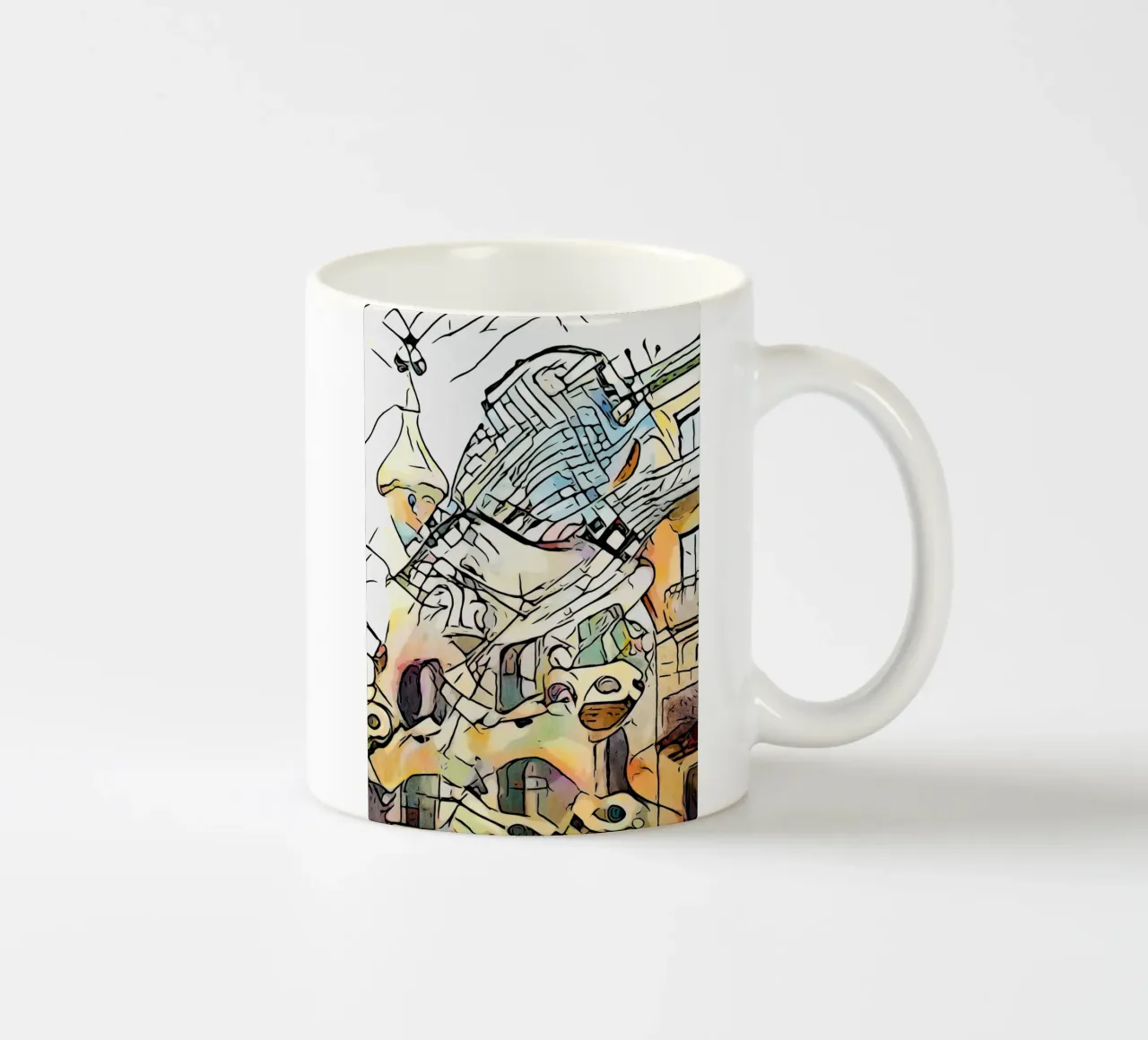 Kandinsky trifft Barcellona #4 tazza in ceramica da ZAMART
