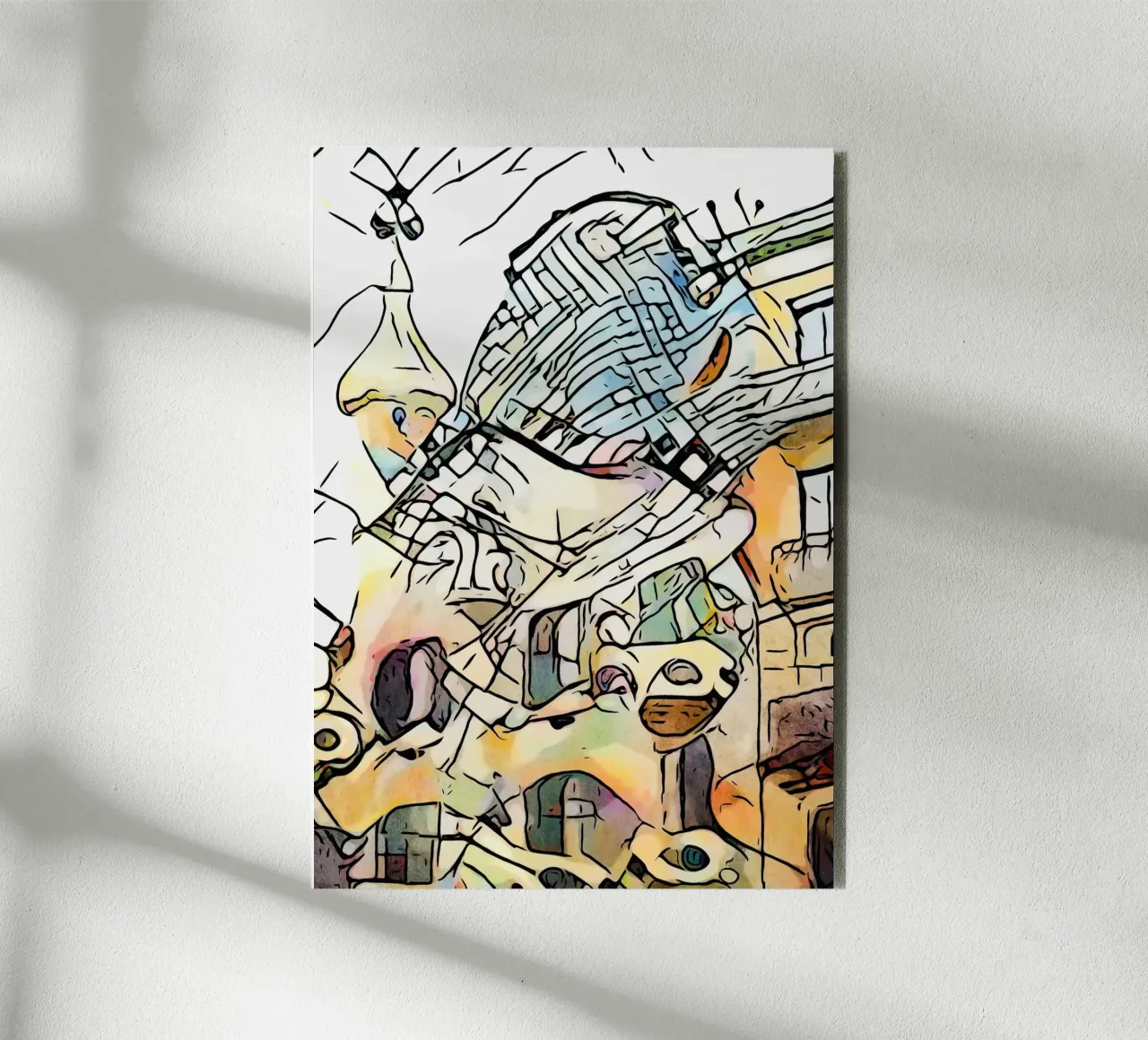 Kandinsky trifft Barcellona #4 alluminio dibond da ZAMART