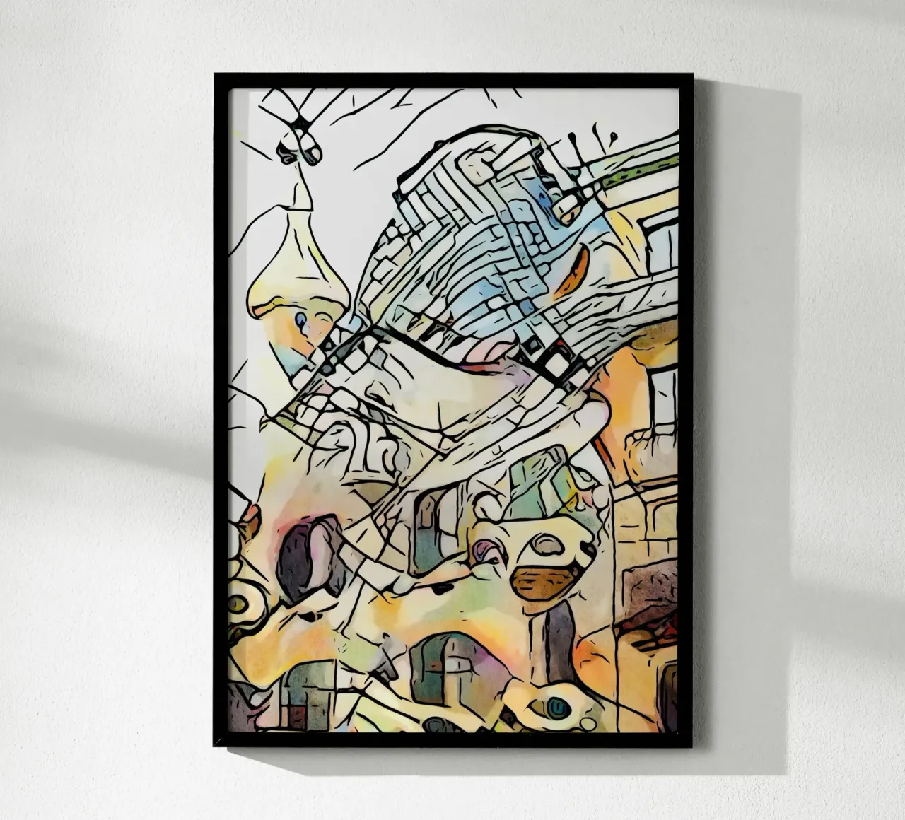 Kandinsky trifft Barcellona #4 carta hahnemühle da ZAMART