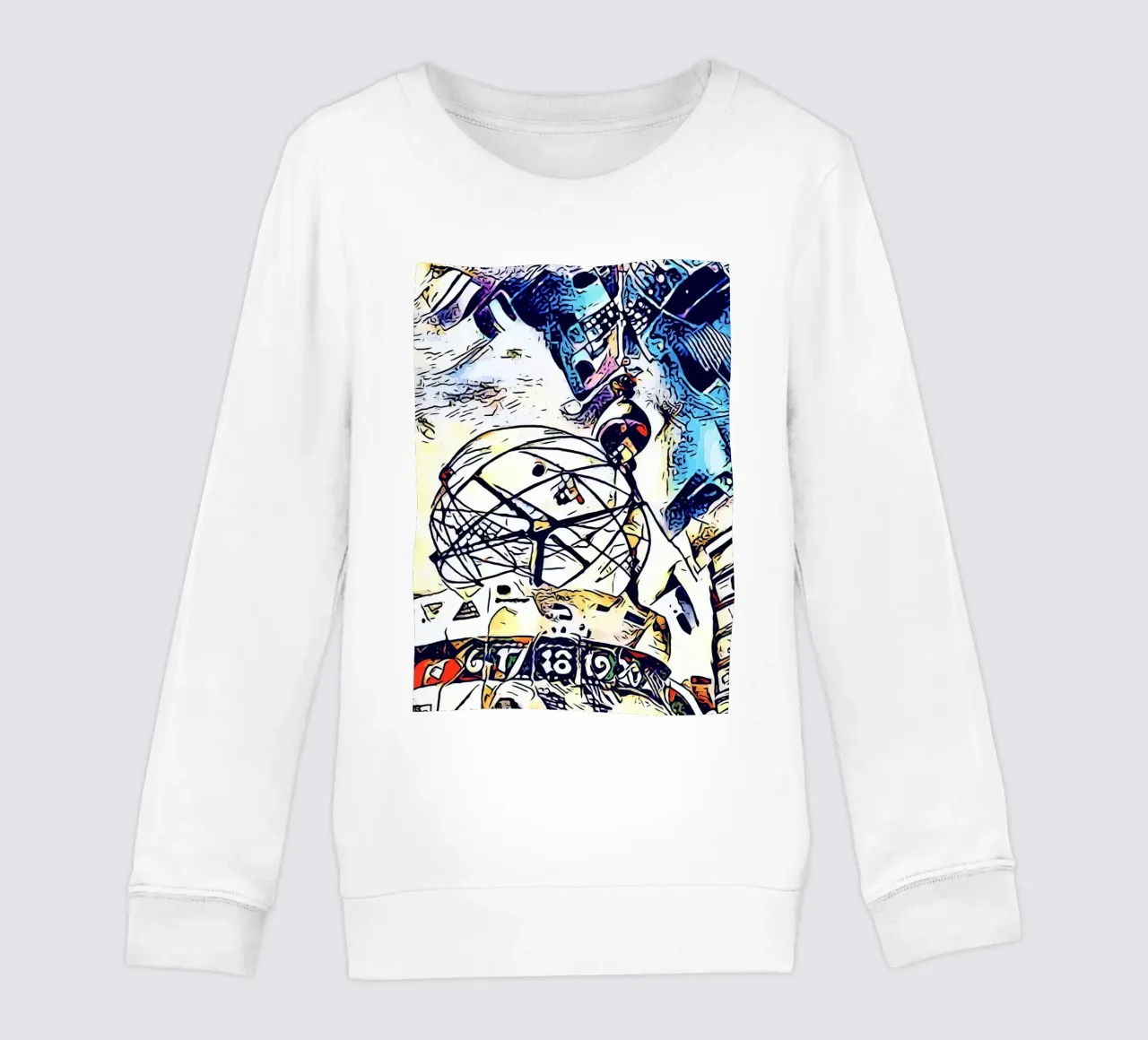 Kandinsky meets Berlin #3 kids sweatshirt by ZAMART