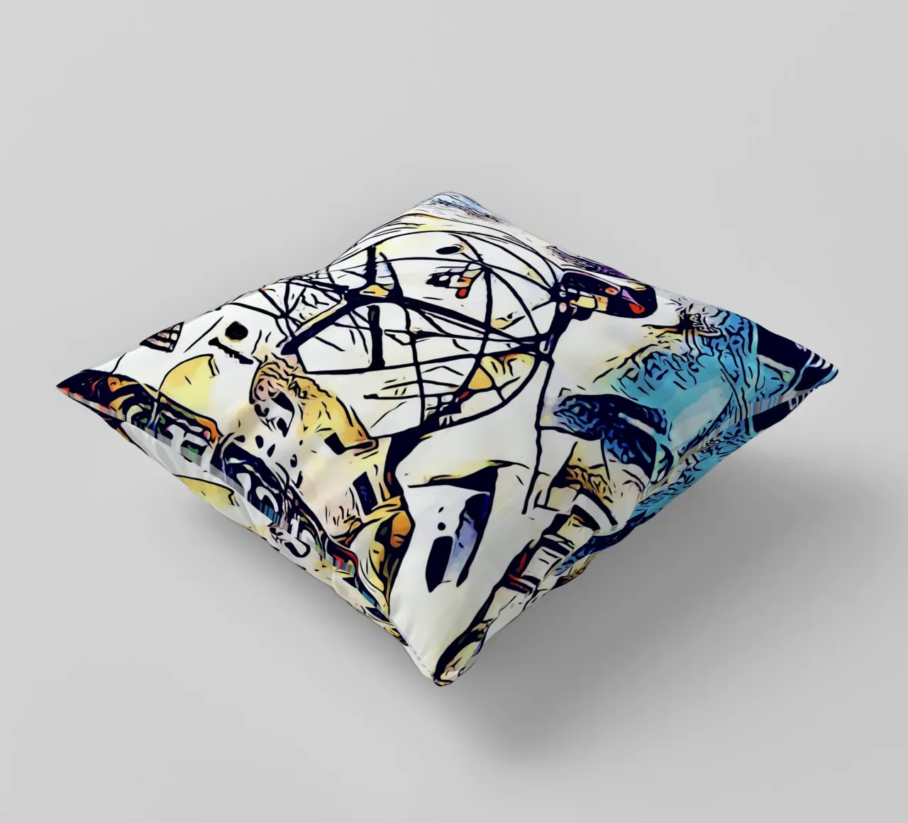 Kandinsky incontra Berlino #3 cuscino da ZAMART