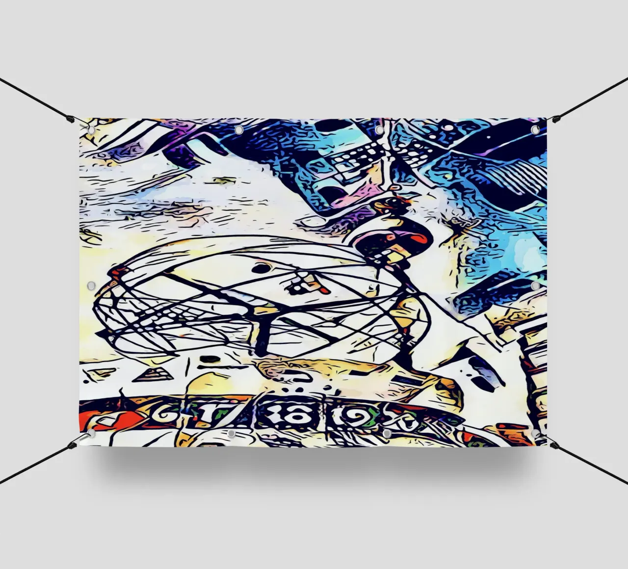 Kandinsky incontra Berlino #3 telo in pvc da ZAMART