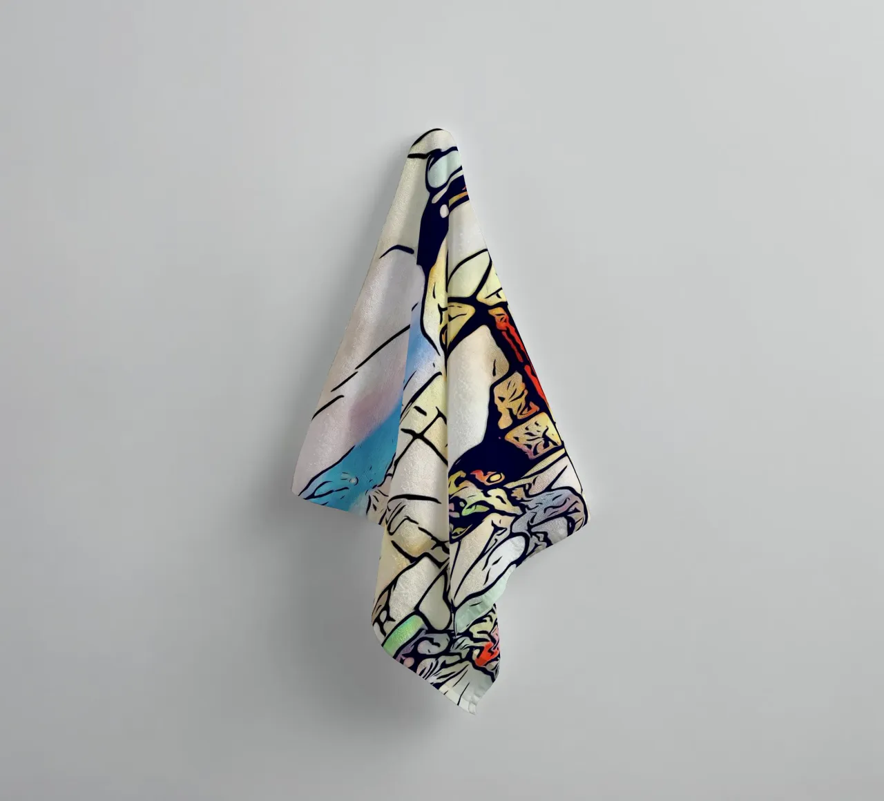Kandinsky incontra Copenhagen #5 asciugamano da bagno da ZAMART