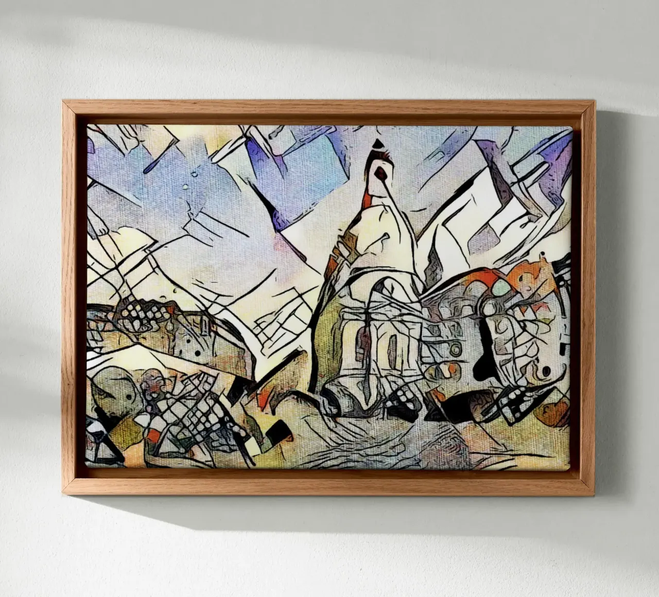 Kandinsky incontra Dresda #2 tela con Cornice a cassetta da ZAMART