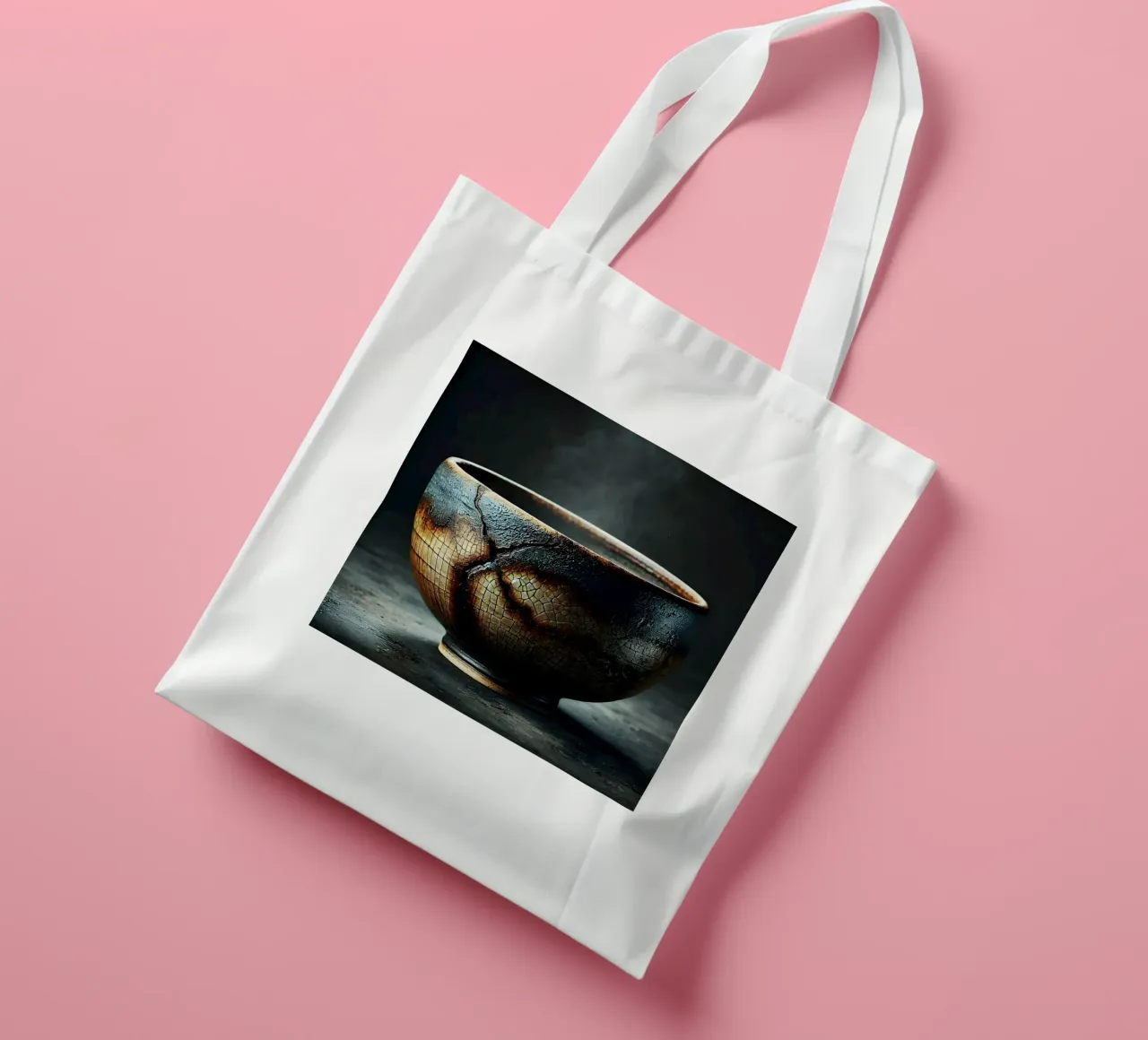 Ciotole artistiche in ceramica con smalto Raku unico nel suo genere borsa in juta da scHio