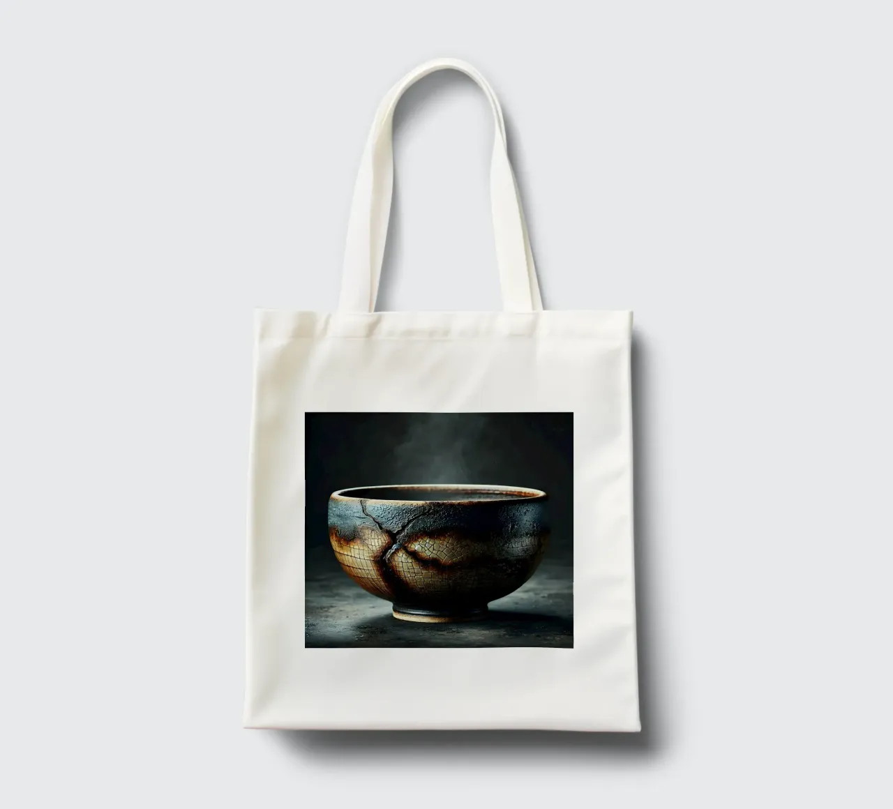 Ciotole artistiche in ceramica con smalto Raku unico nel suo genere borsa in juta da scHio