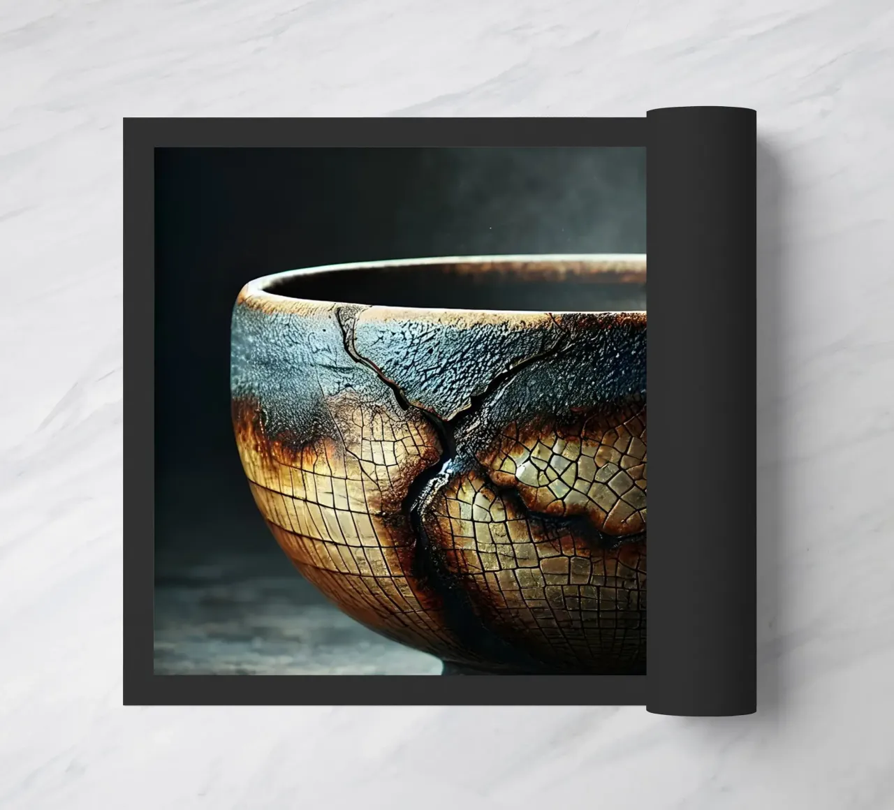 Ciotole artistiche in ceramica con smalto Raku unico nel suo genere zerbino da scHio