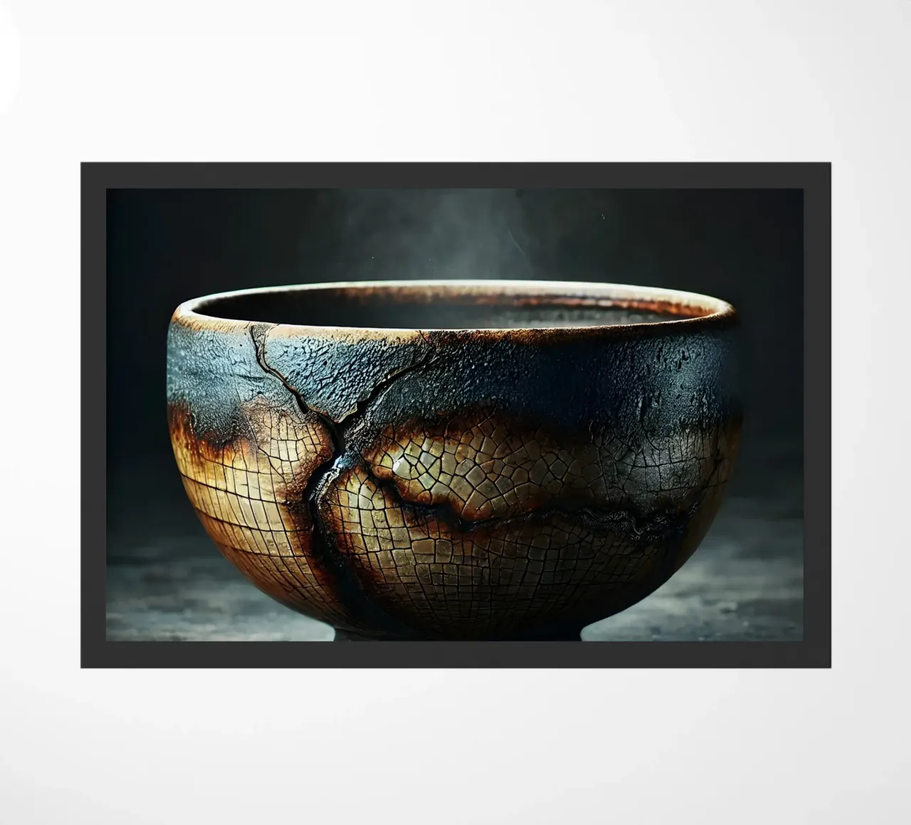 Ciotole artistiche in ceramica con smalto Raku unico nel suo genere zerbino da scHio