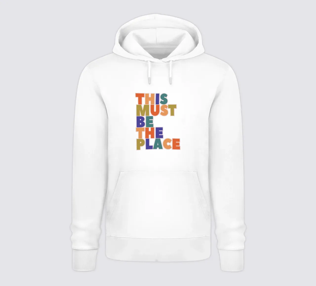 This Must Be The Place – Retro Chunky Typography Print sweat à capuche de showmemars