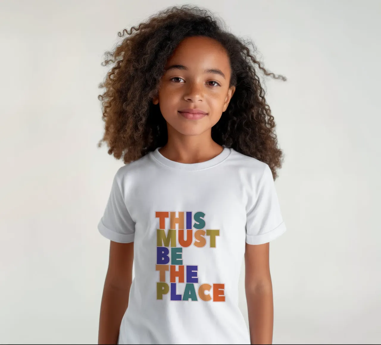 This Must Be The Place – Retro Chunky Typography Print t-shirt bambini da showmemars