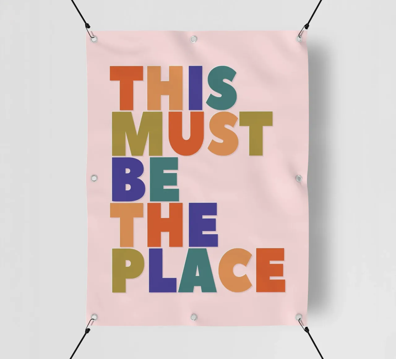 This Must Be The Place – Retro Chunky Typography Print pvc-zeil van showmemars