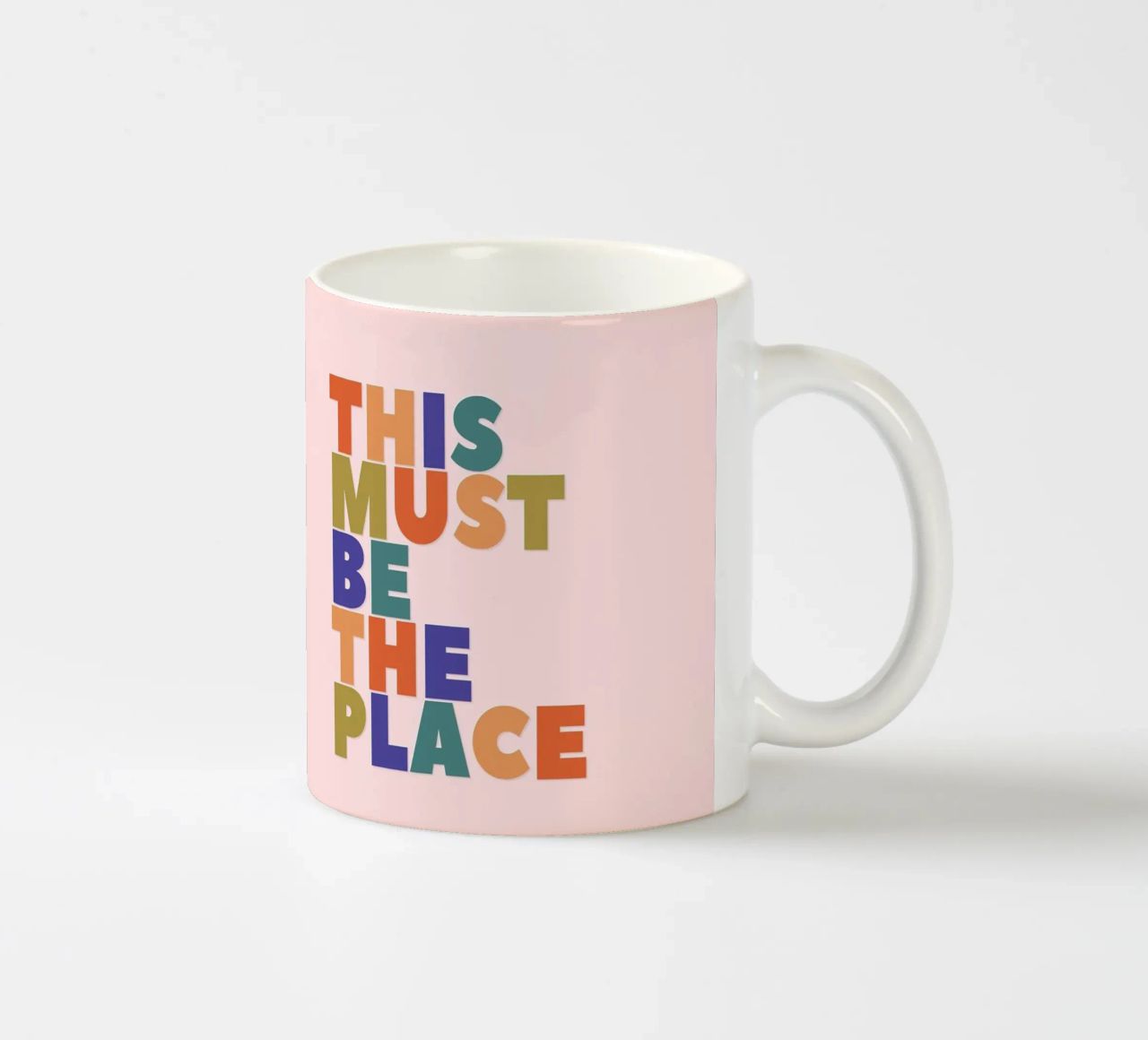 This Must Be The Place – Retro Chunky Typography Print mug en céramique de showmemars
