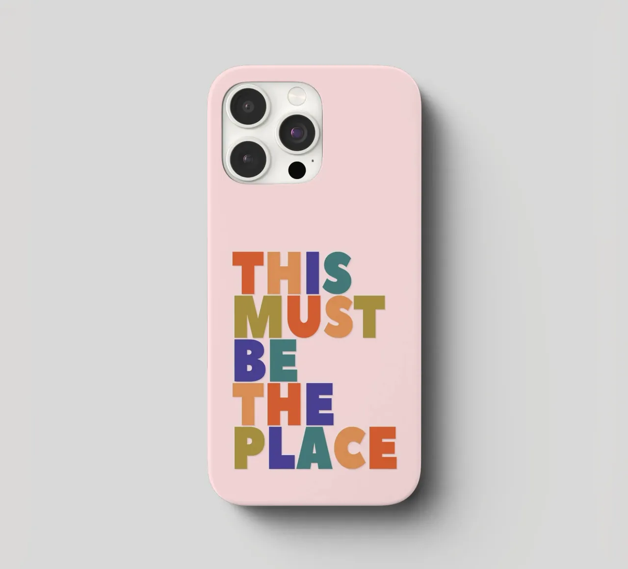 This Must Be The Place – Retro Chunky Typography Print cover iphone da showmemars