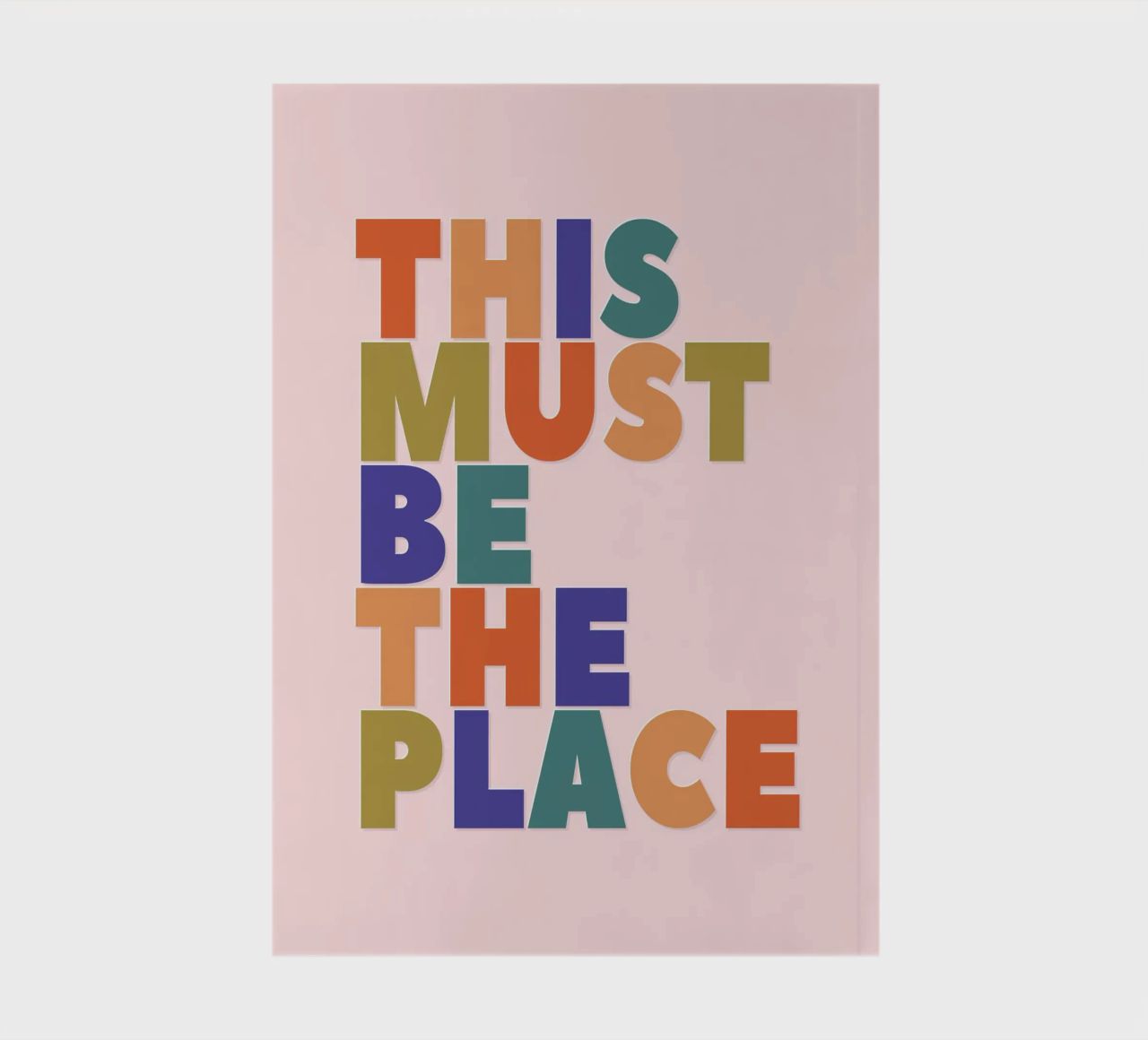 This Must Be The Place – Retro Chunky Typography Print carnet de notes de showmemars